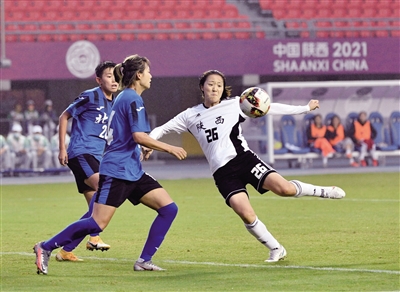 陜西隊3:1戰勝北京隊 成年女足獲得首枚獎牌